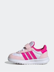 adidas Pink Run 70s 2.0 Hook and Loop Infant Trainers - Image 2 of 9