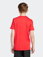 adidas Red Tech Outline Graphic T-Shirt Kids - Image 2 of 5