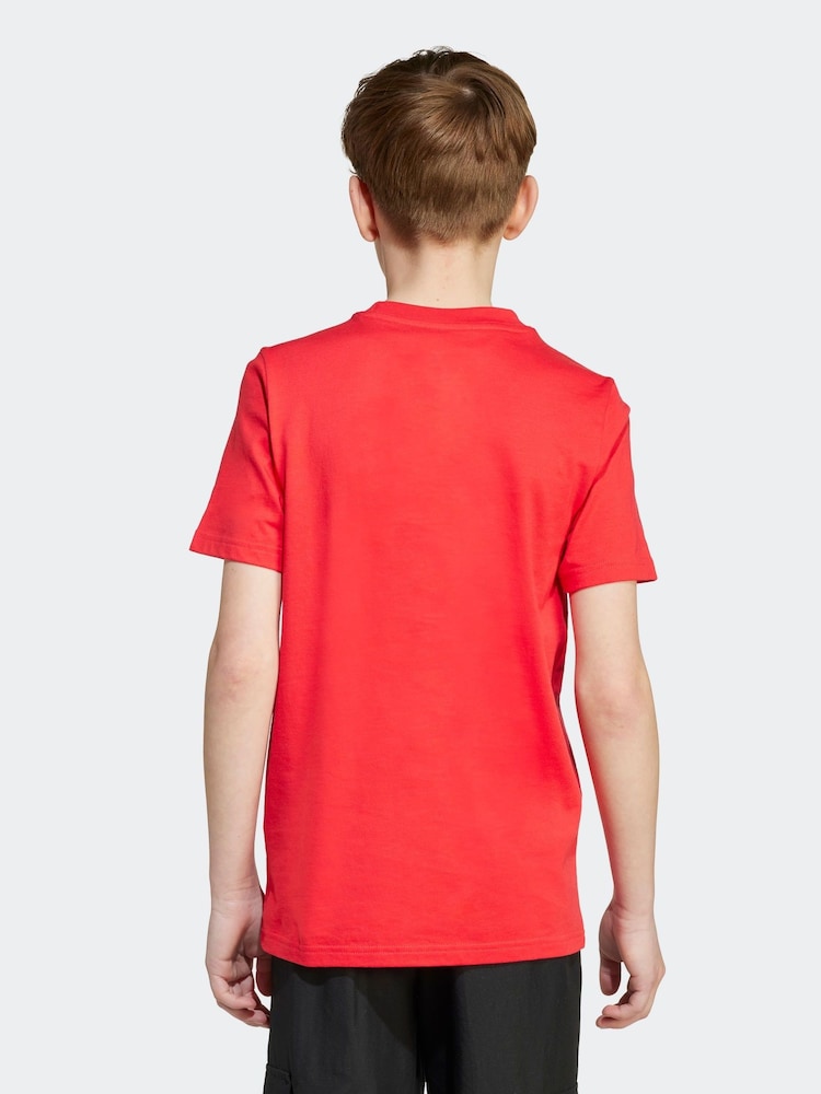 adidas Red Tech Outline Graphic T-Shirt Kids - Image 2 of 5