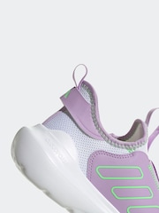 adidas White Tensaur Comfort Slip On Junior Trainers - Image 6 of 9