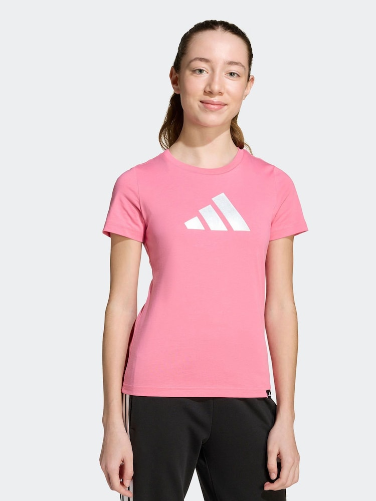 adidas Pink Everyday Glam Graphic T-Shirt Kids - Image 1 of 5