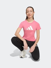 adidas Pink Everyday Glam Graphic T-Shirt Kids - Image 4 of 5