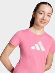 adidas Pink Everyday Glam Graphic T-Shirt Kids - Image 5 of 5