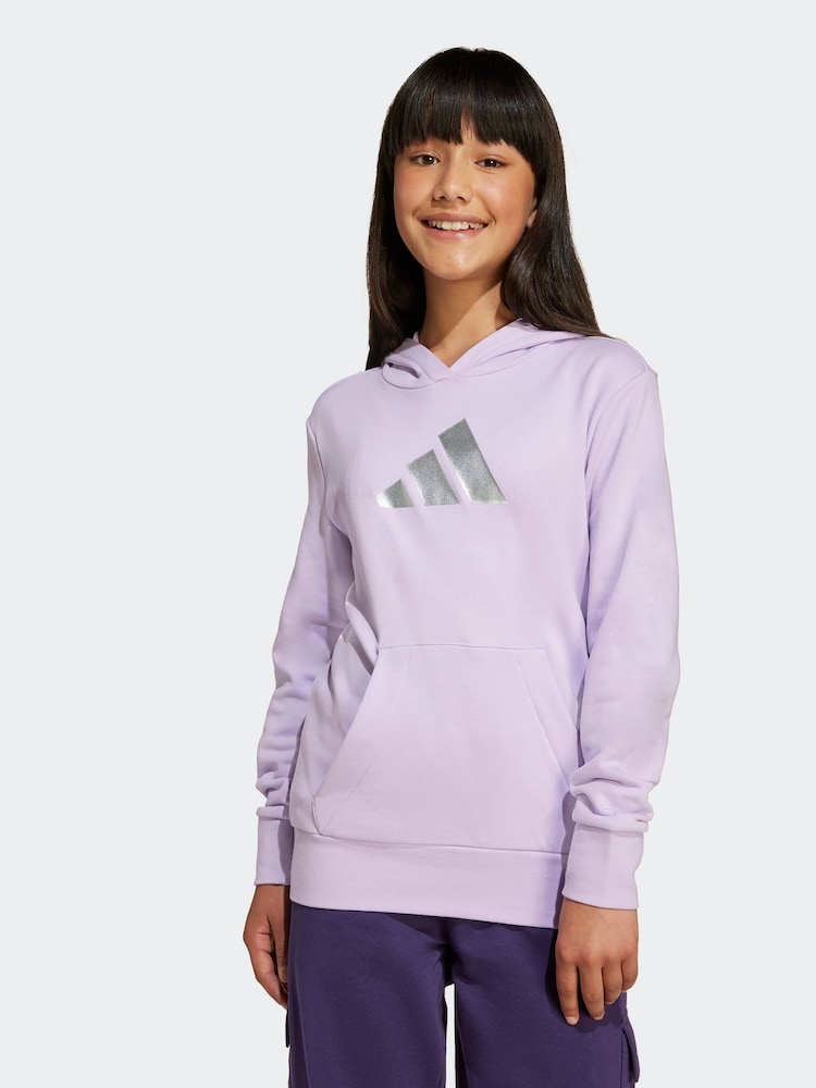 adidas Purple Glam Graphic Print Kids Hoodie - Image 1 of 6