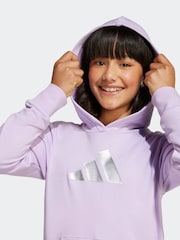 adidas Purple Glam Graphic Print Kids Hoodie - Image 4 of 6