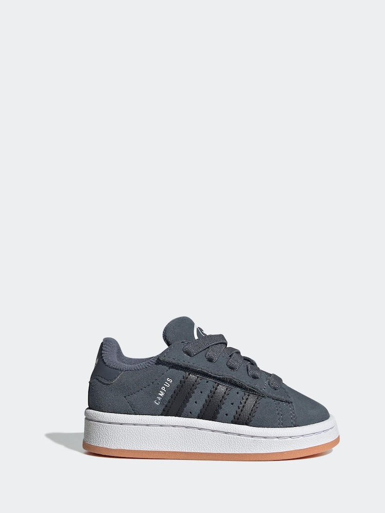 adidas Originals Grey Campus 00s Comfort Closure Elastic Lace Infant Trainers - Image 1 of 9 adidas Originals Grey Campus 00s Comfort Closure Elastic Lace Infant Trainers - Image 1 of 9