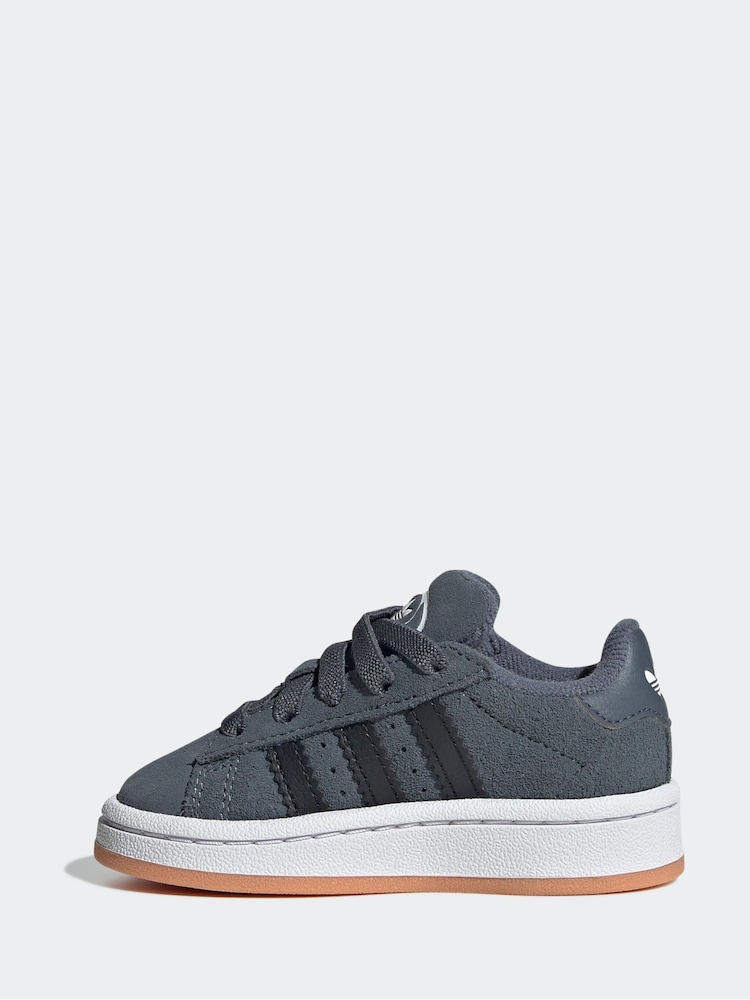 adidas Originals Grey Campus 00s Comfort Closure Elastic Lace Infant Trainers - Image 2 of 9 adidas Originals Grey Campus 00s Comfort Closure Elastic Lace Infant Trainers - Image 2 of 9