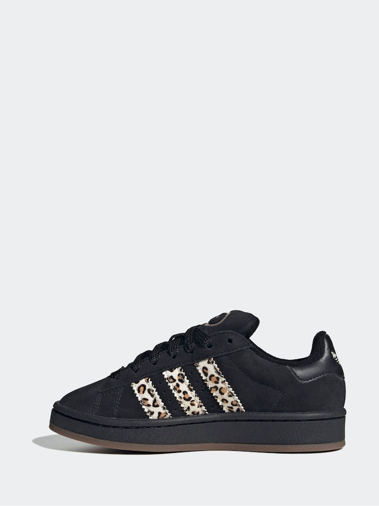 adidas Originals Black/Animal Campus 00s Lace Junior Trainers - Image 2 of 9