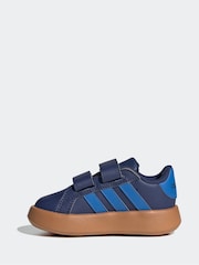 adidas Navy/Blue Grand Court 2.0 Hook and Loop Infant Trainers - Image 2 of 10