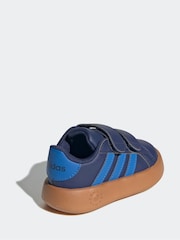adidas Navy/Blue Grand Court 2.0 Hook and Loop Infant Trainers - Image 4 of 10