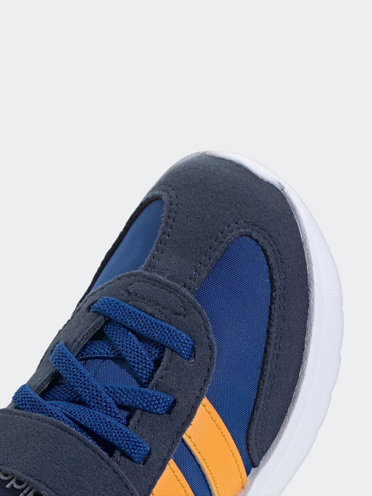 adidas Navy/Orange Run 70s 2.0 EL Trainers - Image 9 of 9