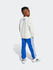 adidas White Essentials Adiraptor Fleece Jogger and Hoodie Set Little Kids - Image 2 of 4