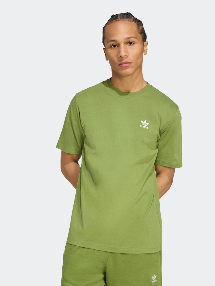 adidas Originals Green Trefoil Essentials T-Shirt - Image 1 of 6