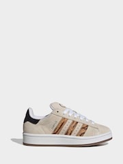 adidas Originals White/Animal Campus 00s Lace Junior Trainers - Image 1 of 9