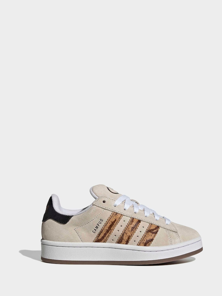 adidas Originals White/Animal Campus 00s Lace Junior Trainers - Image 1 of 9 adidas Originals White/Animal Campus 00s Lace Junior Trainers - Image 1 of 9