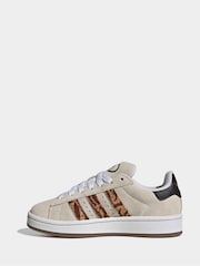 adidas Originals White/Animal Campus 00s Lace Junior Trainers - Image 2 of 9