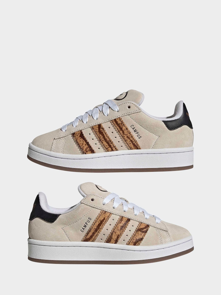 Buy adidas Originals White/Animal Campus 00s Lace Junior Trainers from Next  USA