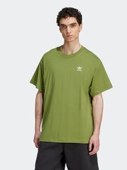 adidas Originals Green Oversized Trefoil Essentials T-Shirt - Image 1 of 5