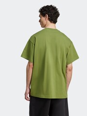 adidas Originals Green Oversized Trefoil Essentials T-Shirt - Image 2 of 5