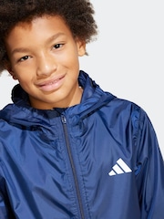 adidas Blue Waterproof Rain Jacket Kids - Image 6 of 8