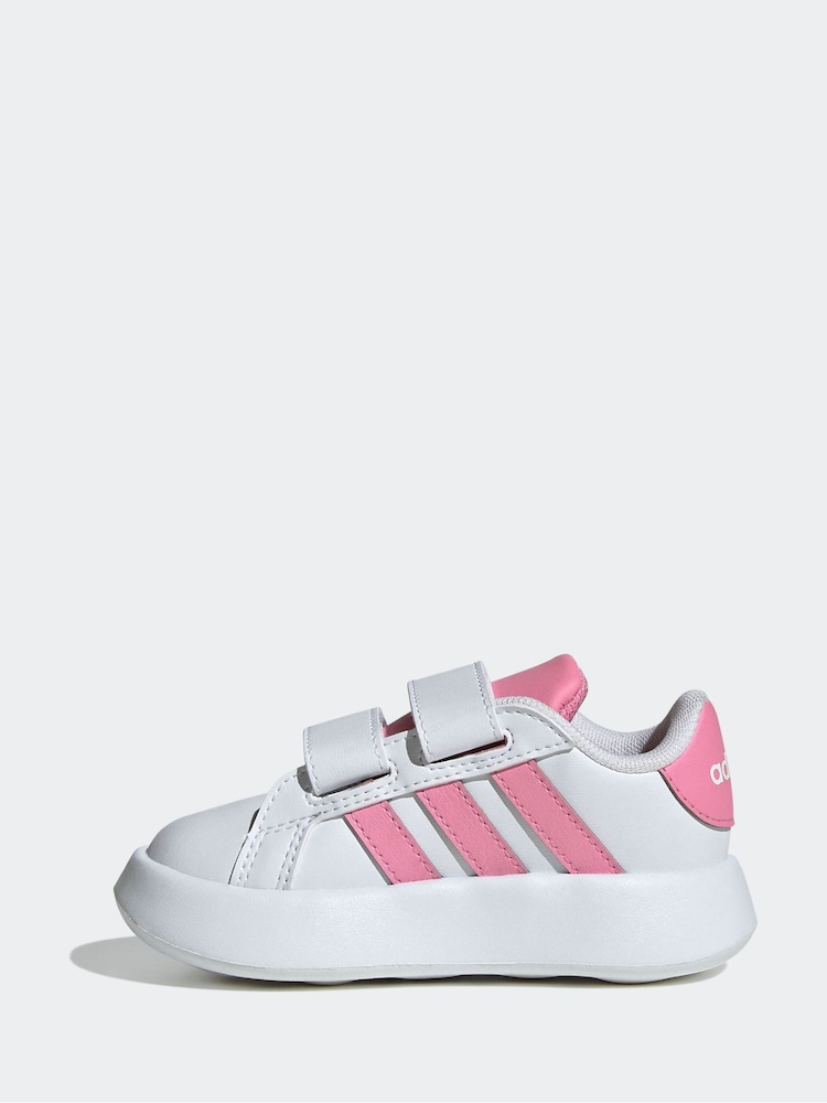 adidas White Grand Court 2.0 Cf I Trainers - Image 2 of 9