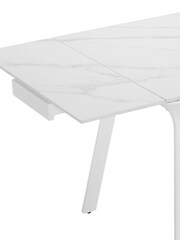 Barker and Stonehouse White Adeena Extending 4-6 Seater Dining Table - Image 4 of 6