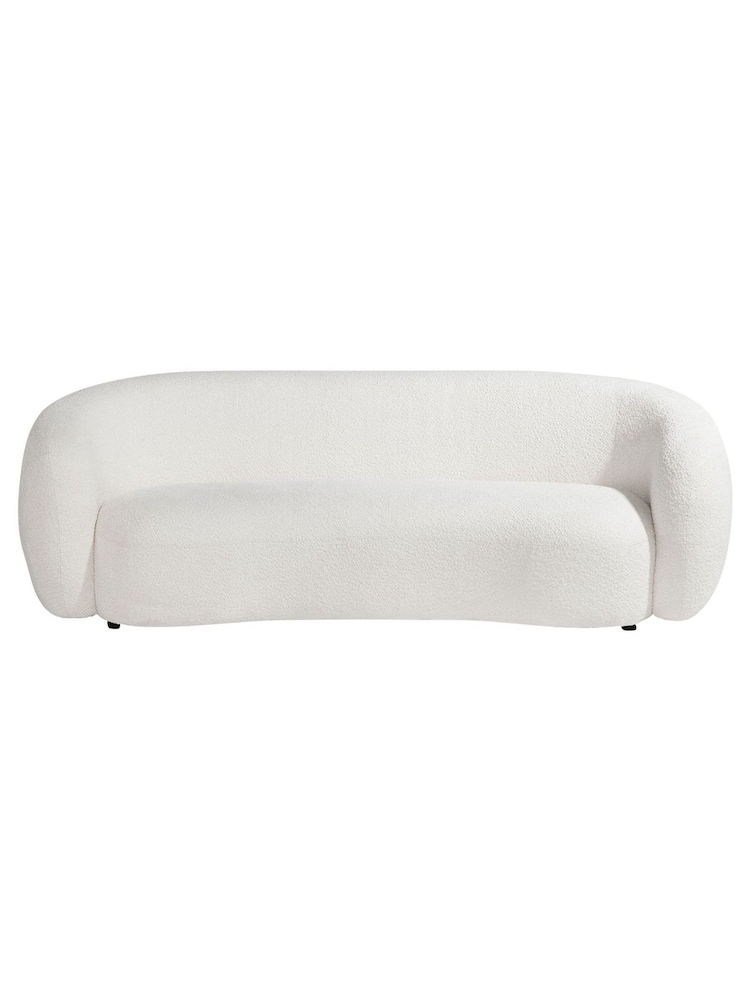 Barker and Stonehouse Cream Faux Pearl Boucle 3 Seater Sofa - Image 2 of 6