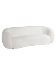 Barker and Stonehouse Cream Faux Pearl Boucle 3 Seater Sofa - Image 3 of 6