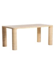 Barker and Stonehouse Natural Piedra Stone 4-6 Seater 180cm Dining Table - Image 1 of 6