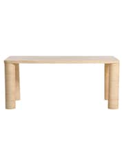 Barker and Stonehouse Natural Piedra Stone 4-6 Seater 180cm Dining Table - Image 2 of 6