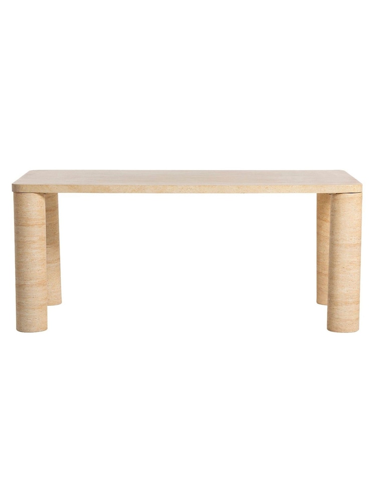 Barker and Stonehouse Natural Piedra Stone 4-6 Seater 180cm Dining Table - Image 2 of 6