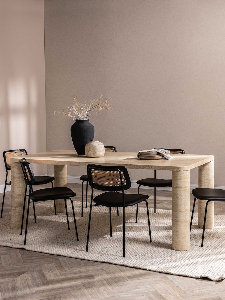 Barker and Stonehouse Natural Piedra Stone 4-6 Seater 200cm Dining Table - Image 1 of 1