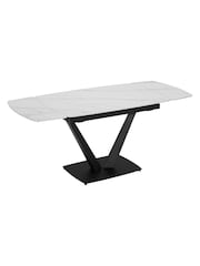 Barker and Stonehouse White Echo Ceramic Extending 4-6 Seater Dining Table - Image 4 of 6