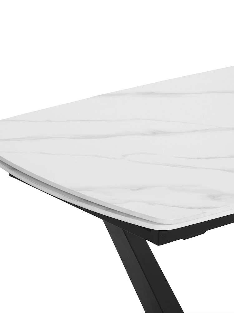 Barker and Stonehouse White Echo Ceramic Extending 4-6 Seater Dining Table - Image 6 of 6
