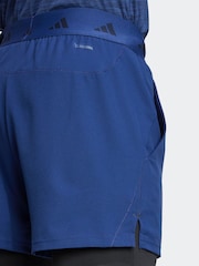 adidas Blue Gym+ 2-in-1 Shorts - Image 4 of 5