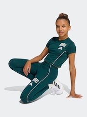 adidas Green Train Essentials Collegiate Kids Leggings - Image 4 of 6