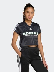 adidas Grey House of Tiro Colors of Football Crop T-Shirt Kids - Image 1 of 6