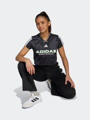 adidas Grey House of Tiro Colors of Football Crop T-Shirt Kids - Image 4 of 6