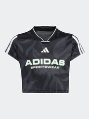 adidas Grey House of Tiro Colors of Football Crop T-Shirt Kids - Image 6 of 6