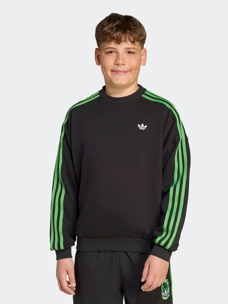 adidas Originals Black Minecraft Sweatshirt Kids - Image 1 of 6 adidas Originals Black Minecraft Sweatshirt Kids - Image 1 of 6