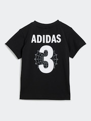 adidas Black Marvel Spider-Man T-Shirt and Shorts Set Infant Kids - Image 3 of 7
