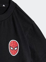 adidas Black Marvel Spider-Man T-Shirt and Shorts Set Infant Kids - Image 5 of 7