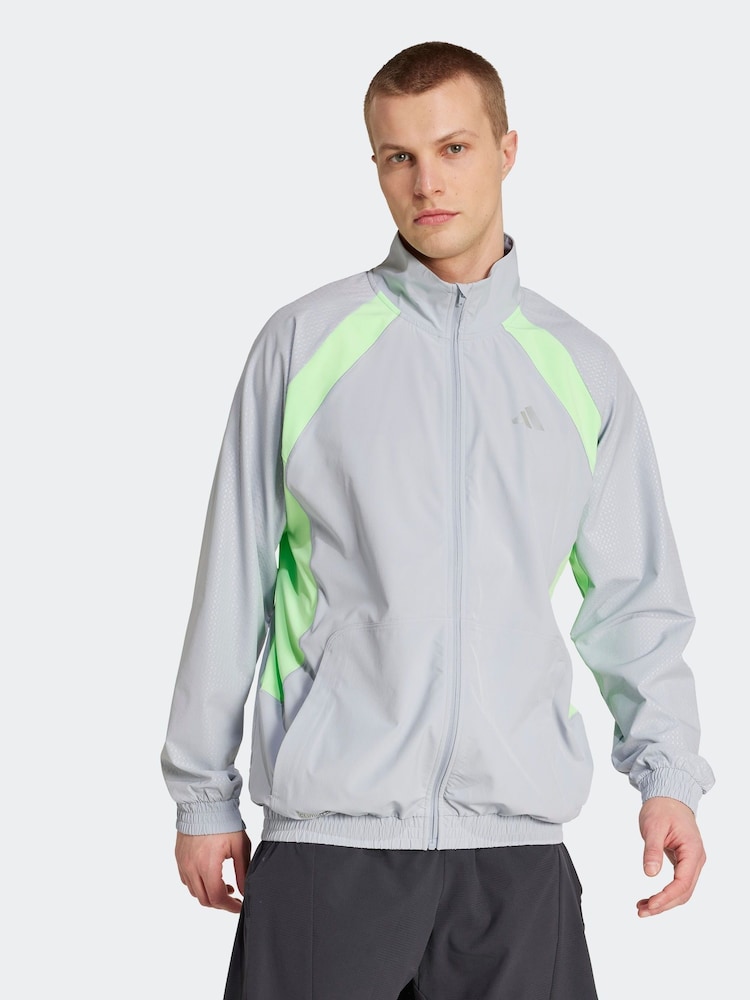 adidas Grey Tech Apparel Sweat Top - Image 1 of 6