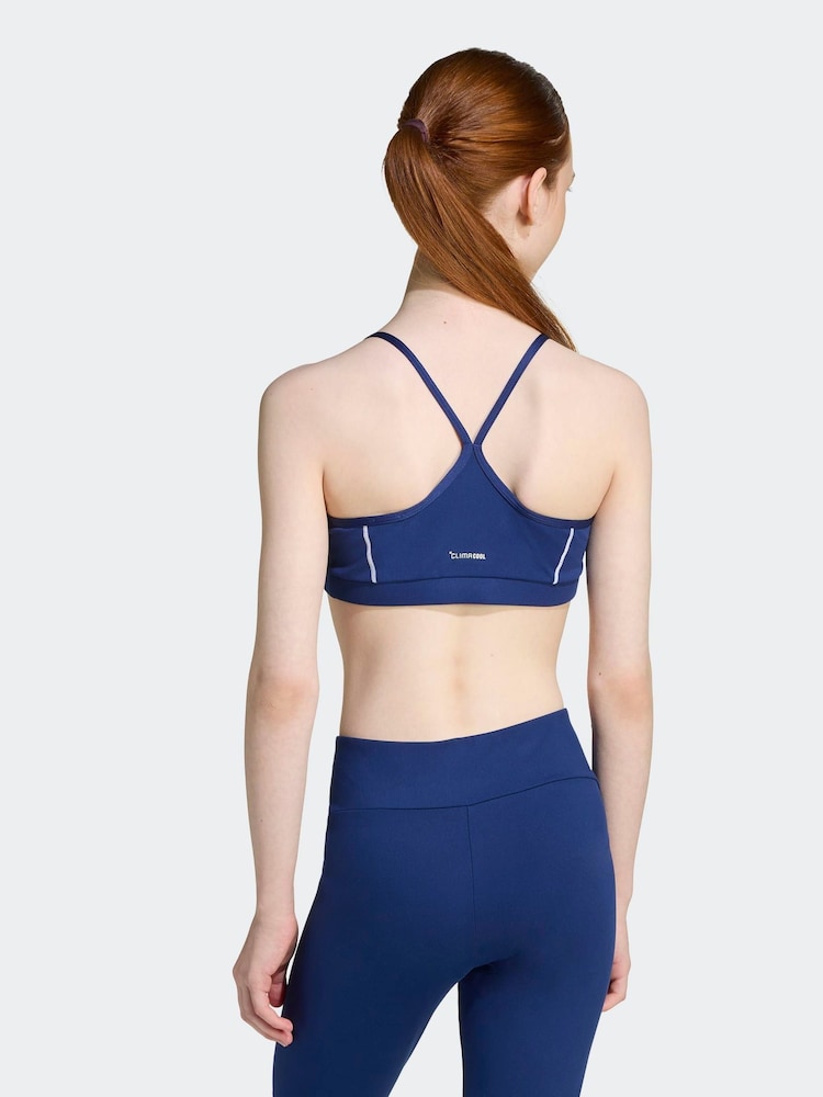 adidas Blue Train Essentials Collegiate Kids Bra - Image 2 of 6