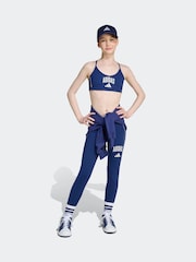 adidas Blue Train Essentials Collegiate Kids Bra - Image 4 of 6