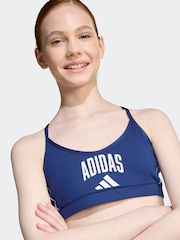 adidas Blue Train Essentials Collegiate Kids Bra - Image 5 of 6