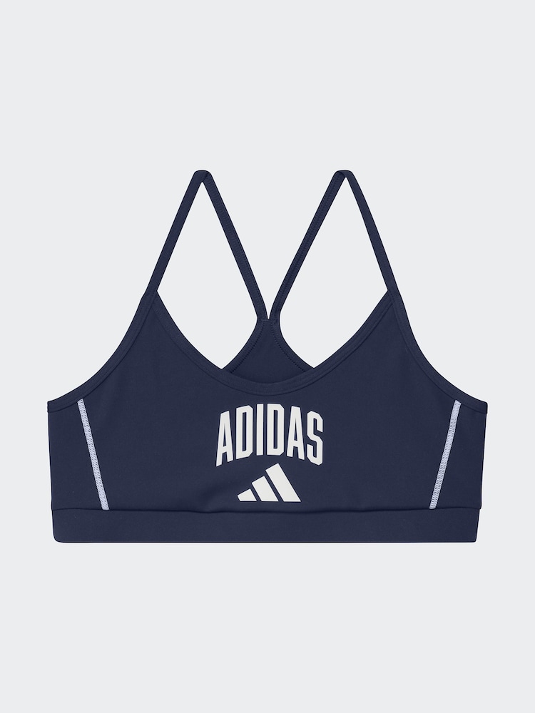 adidas Blue Train Essentials Collegiate Kids Bra - Image 6 of 6