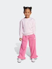 adidas Pink Sweatshirt and Frill Jogger Set Little Kids - Image 1 of 5