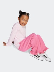 adidas Pink Sweatshirt and Frill Jogger Set Little Kids - Image 5 of 5