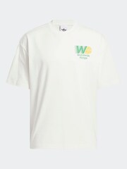 adidas White Worldwide Hoops Spotlight GFX T-Shirt - Image 1 of 1